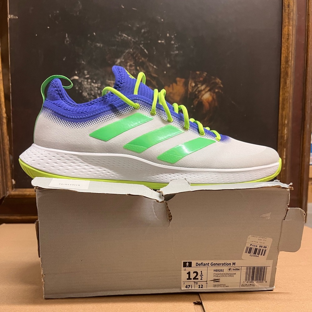 Adidas Defiant generation tennis men size 12.5 white/green